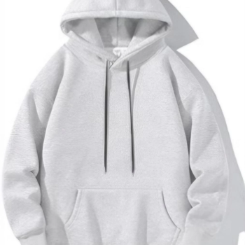 Uzun Kol Kapşonlu Basic Sweatshirt hoodie - Gri