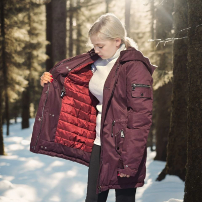 Uzun Kollu Hakiki Deri Ceket - Bordo