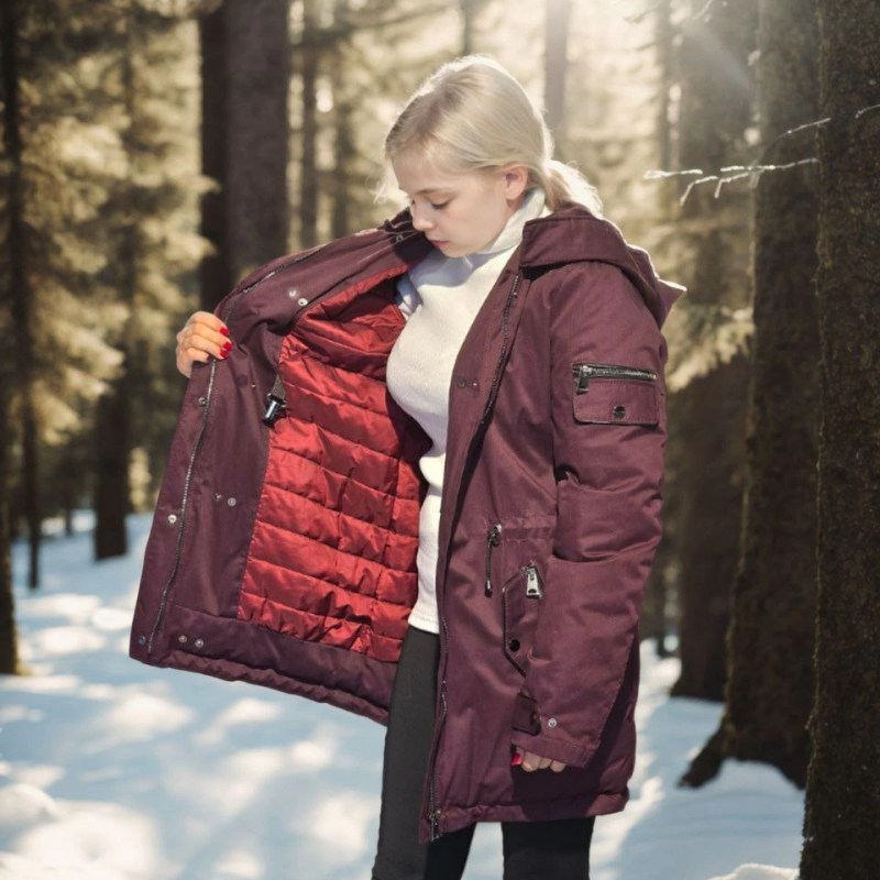 Uzun Kollu Hakiki Deri Ceket - Bordo