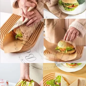 Vintage Gazete Desenli Sunum Kağıdı 50 Adet