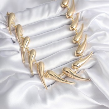 VIP Seri Özel Tasarım Gold Renk Kadın Kolye