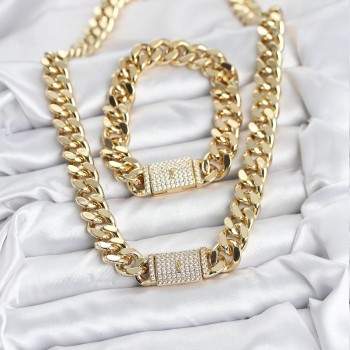 Xuping Gurmet Gold Renk Kolye ve Bileklik Seti