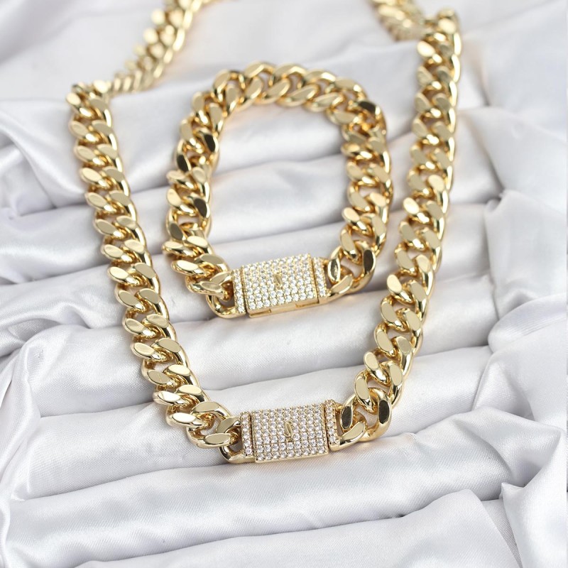 Xuping Gurmet Gold Renk Kolye ve Bileklik Seti