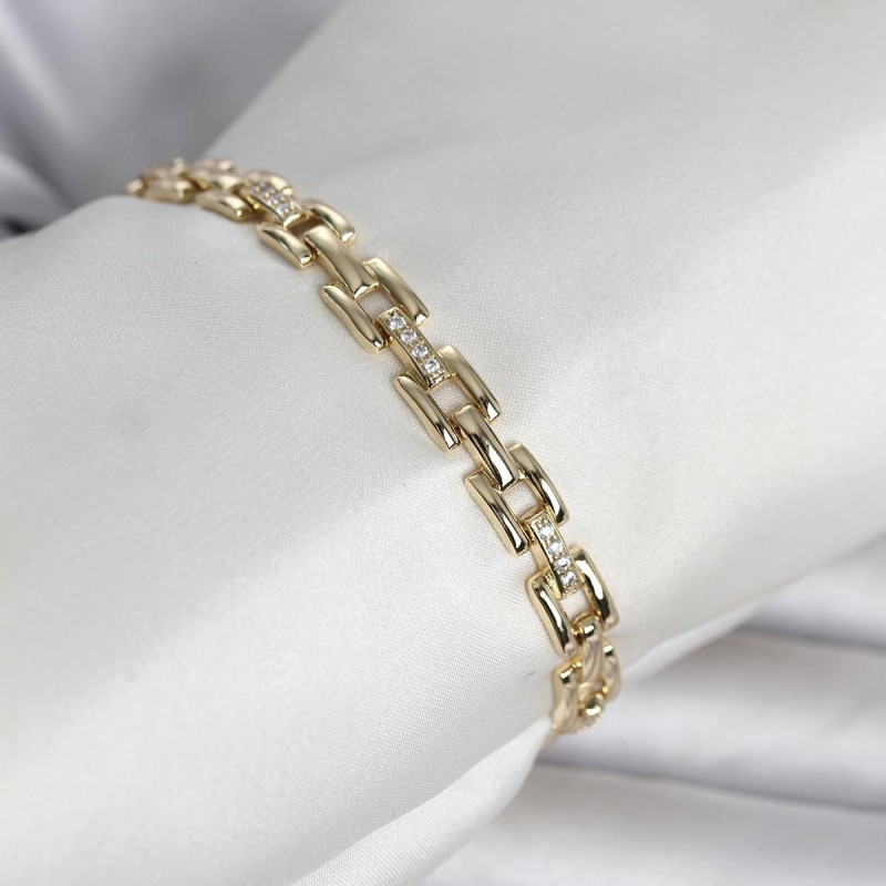 Xuping Zincir Model Gold Renk Kadın Bileklik
