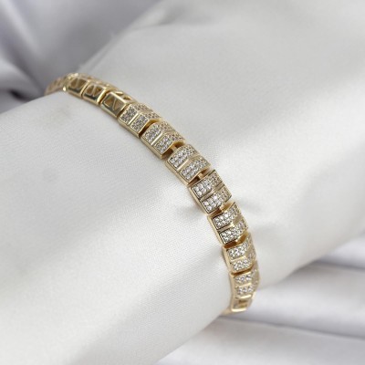 Xuping Zirkon Taşlı Gold Renk Kadın Bileklik