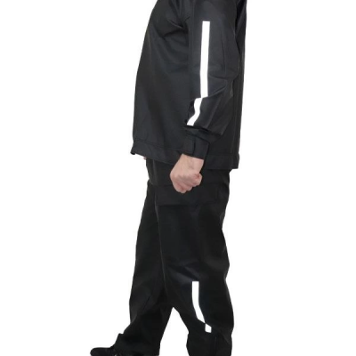 Yağmurluk Takım (Bahçıvan Tipi Askılı Pantolon ve Mont) - Siyah -