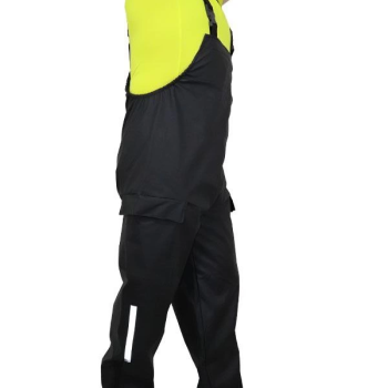 Yağmurluk Takım (Bahçıvan Tipi Askılı Pantolon ve Mont) - Siyah -