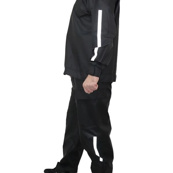 Yağmurluk Takım (Bahçıvan Tipi Askılı Pantolon ve Mont) - Siyah -
