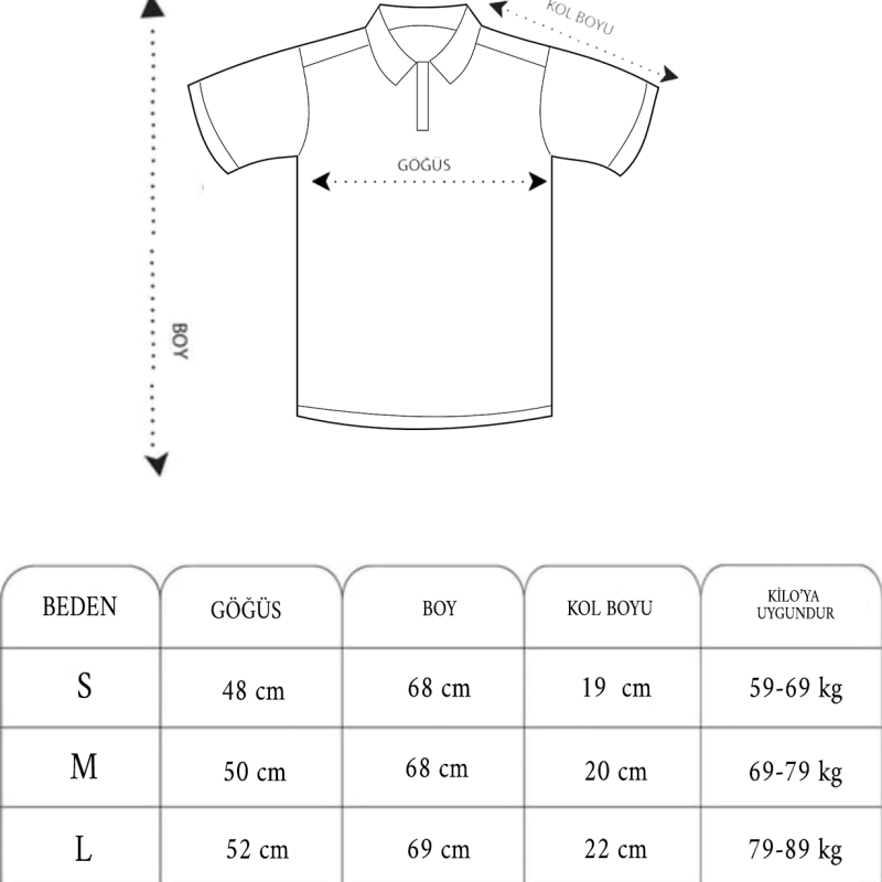 Yakası Düğmeli Yakalı Pike Baskılı T-Shirt - Siyah -