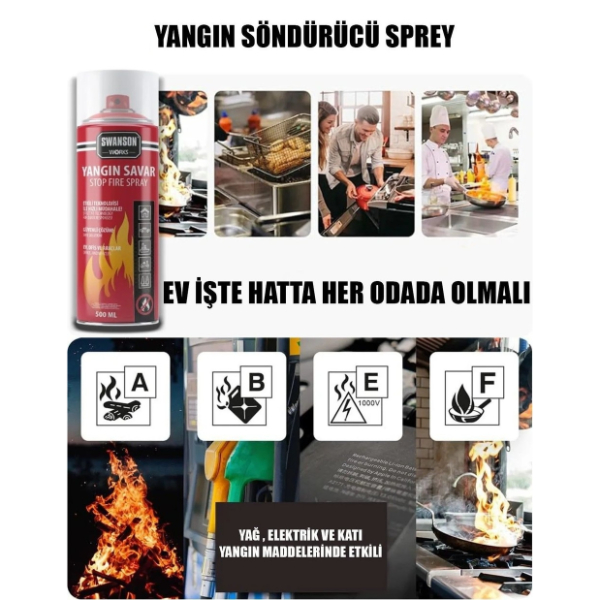  Yangın Savar Tüpü Sprey 