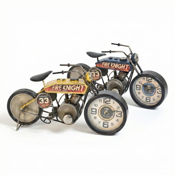 Yarış Motoru Tasarımlı Masaüstü Saat 