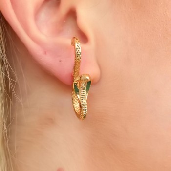 Yılan Tasarım Kadın Küpe