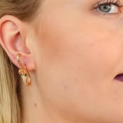 Yılan Tasarım Kadın Küpe