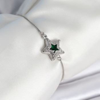 Yıldız Model Asansörlü Gümüş Renk Kadın Bileklik