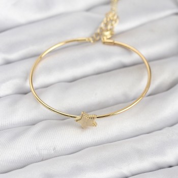 Yıldız Model Gold Renk Kadın Bileklik