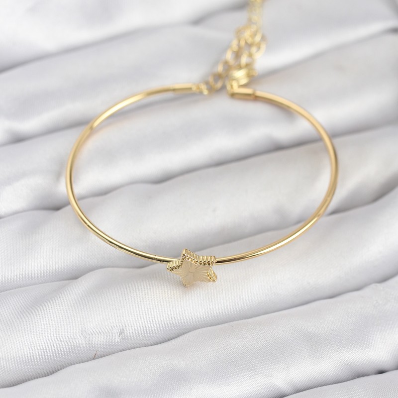 Yıldız Model Gold Renk Kadın Bileklik