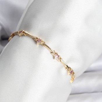 Yıldız Model Gold Renk Pirinç Bileklik