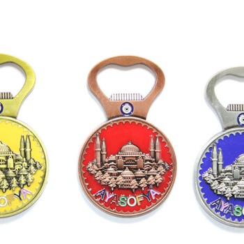 Yöresel Ayasofya Magnet Ve Açacak Yuvarlak Tasarım