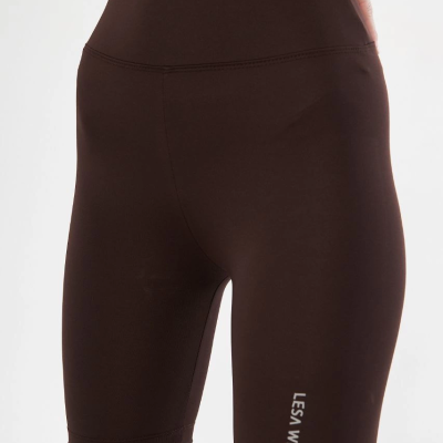 Yüksek Bel Biker Sporcu Şort - Kahve