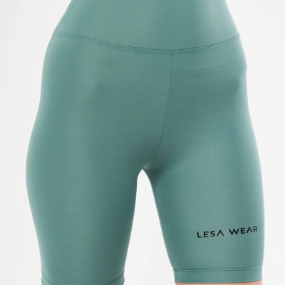 Yüksek Bel Biker Sporcu Şort - Mint Yeşili