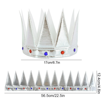 Yumuşak Gümüş Kral Tacı 55 cm