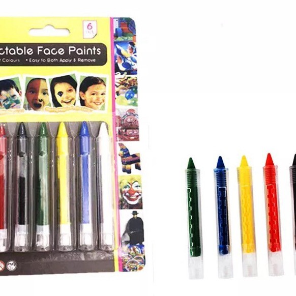 Yüz Boyama Seti Kalemli 6 Renk 