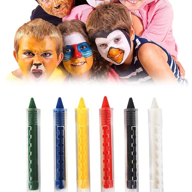 Yüz Boyama Seti Kalemli 6 Renk 