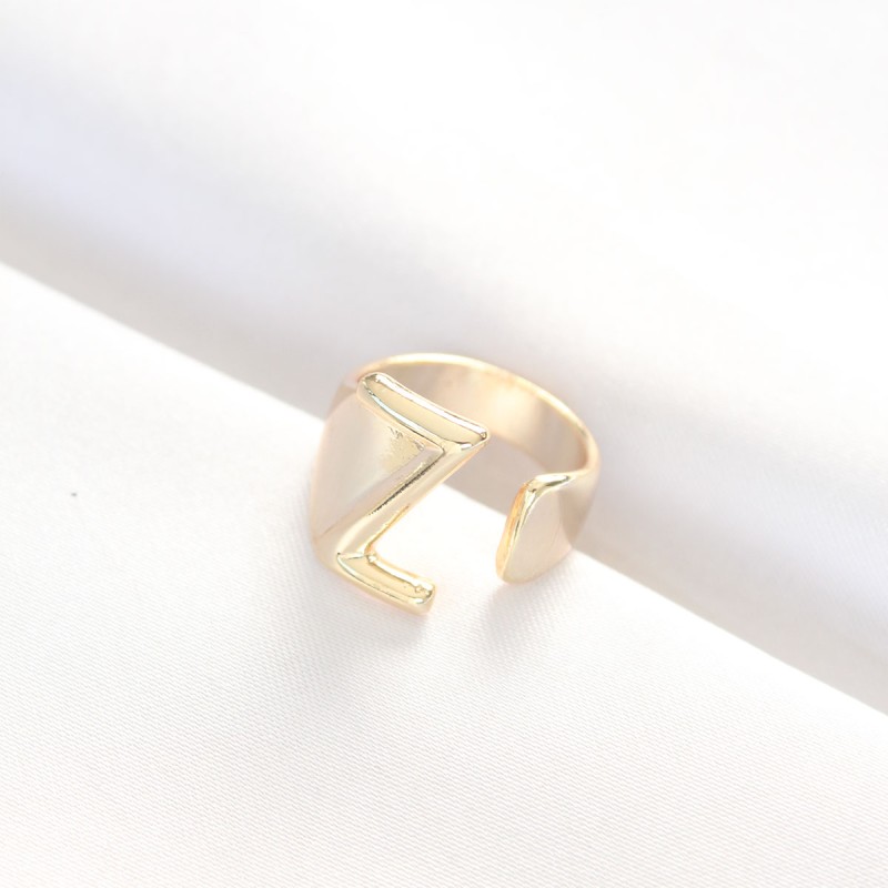 Z Harfli Altın Renk Ayarlanabilir Yüzük