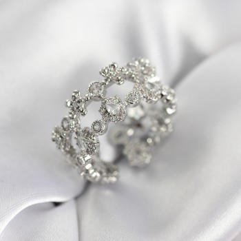 Zirkon Taşlı 2'li Model Gümüş Renk Kadın Yüzük